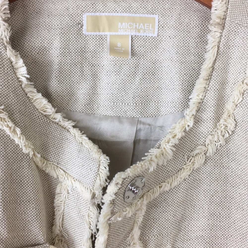 Michael Kors Cream Tweed Blazer - Picture 4 of 9